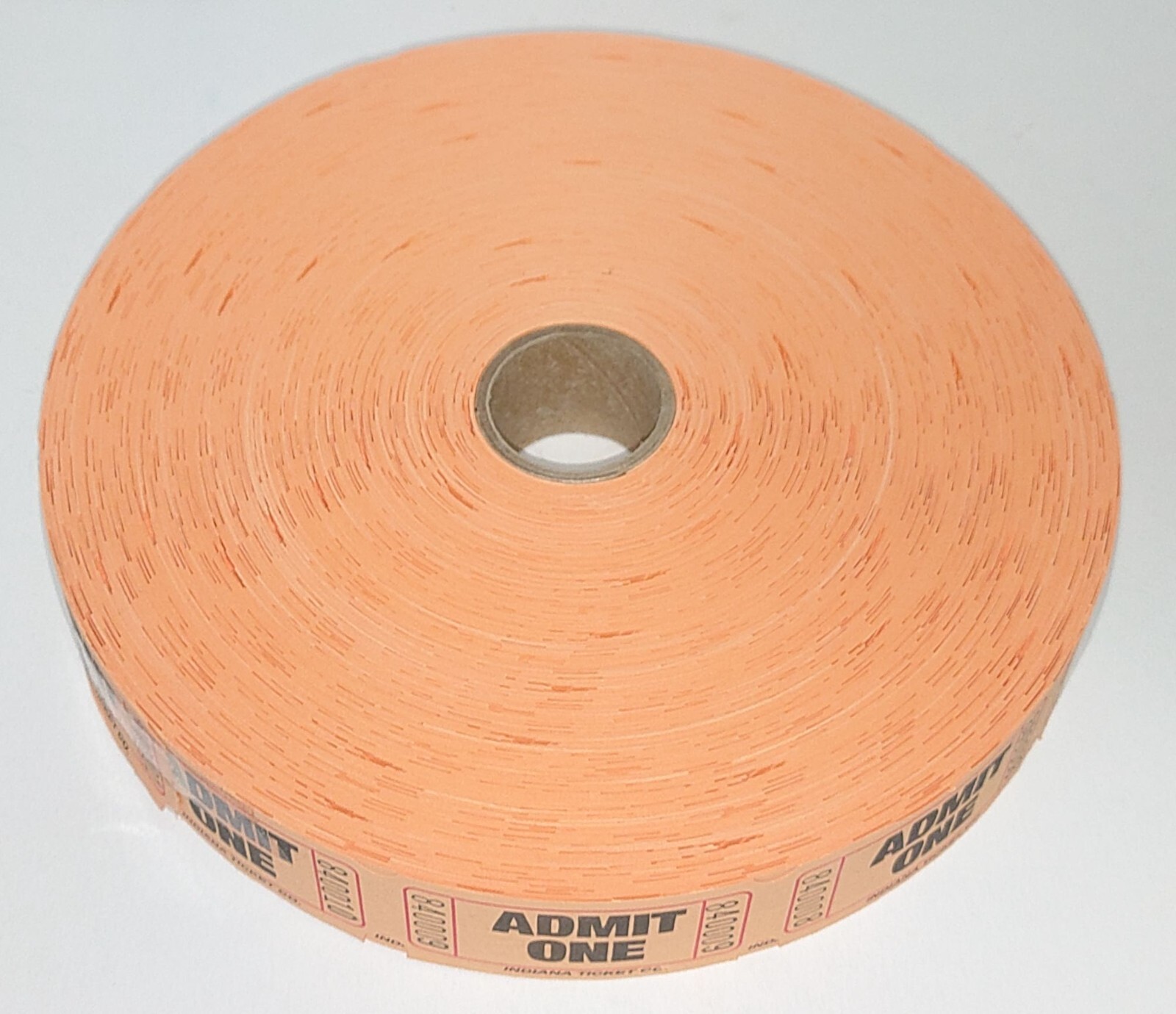1 Roll 2,000 Admit One Tickets Carnival Fun Fair Festival Raffle Orange