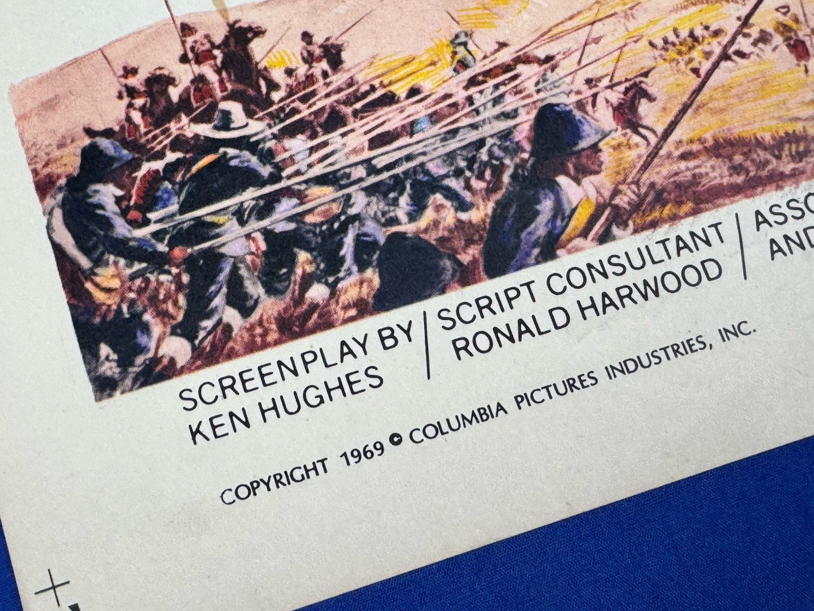 1969 Movie Poster, Card "CROMWELL" Starring Richard Harris, Alec Guinness 22x14"