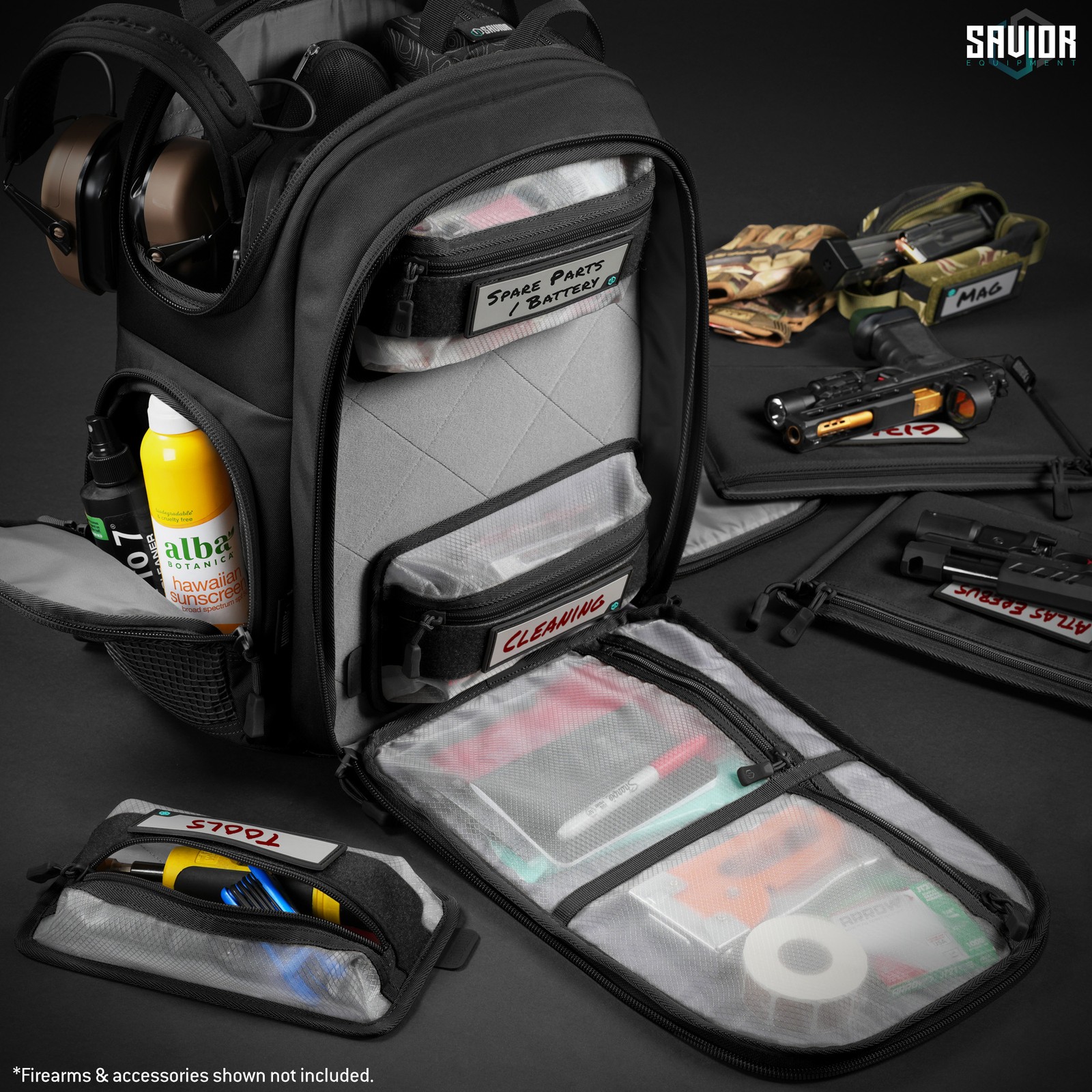 [HOOK-BACKED]2-Pack 9" x 5" Tactical Mesh Pouch Gear Storage Backpack Organizer