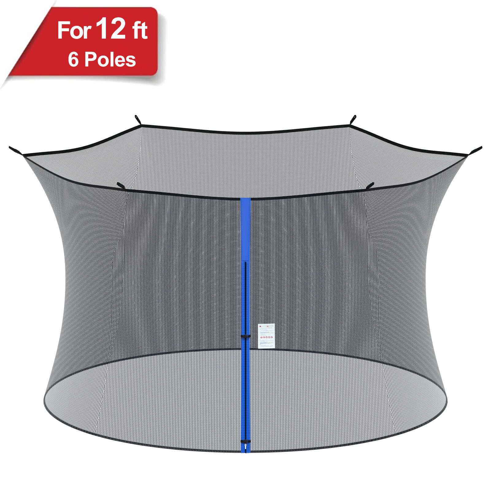 12 13 14 15ft Trampoline Safety Net Round Replacement Fit 4 6 8 Poles Enclosure