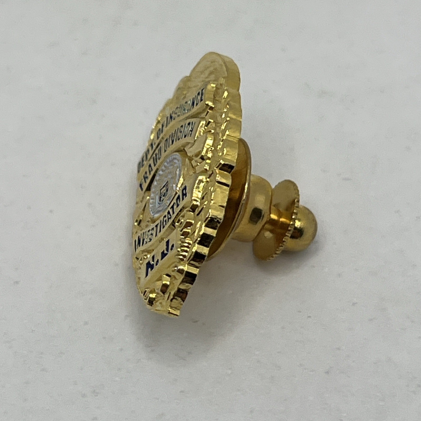 New Jersey Insurance Fraud Division Investigator Law Enforcement Enamel Hat Pin