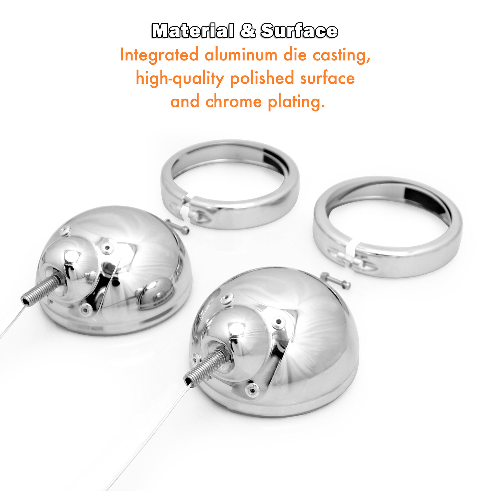 4.5" LED Auxiliary Spotlight Passing Light For Harley Street Glide FLHX 06-22