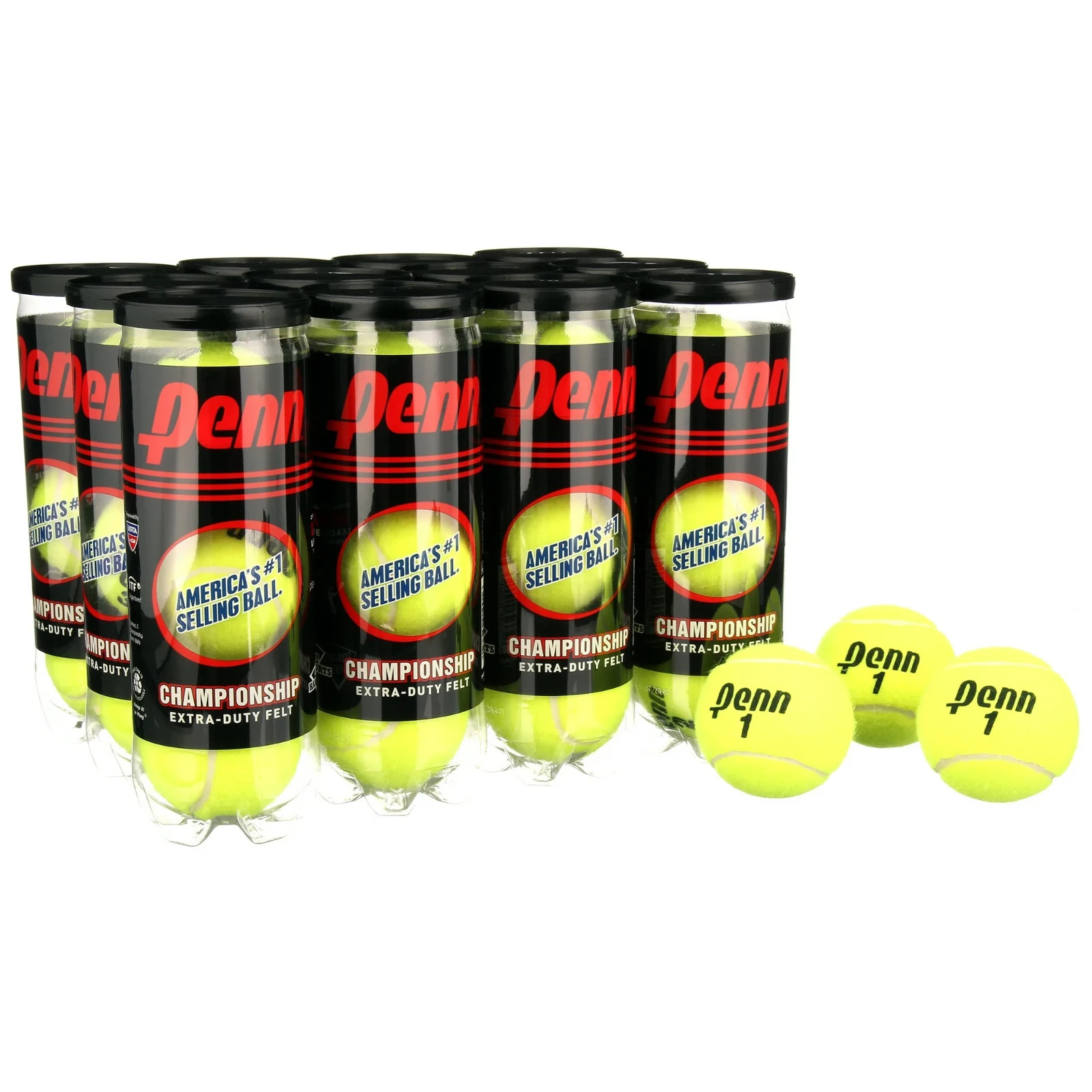 Penn Championship Extra Duty Tennis Balls (12 Cans, 36 Balls)