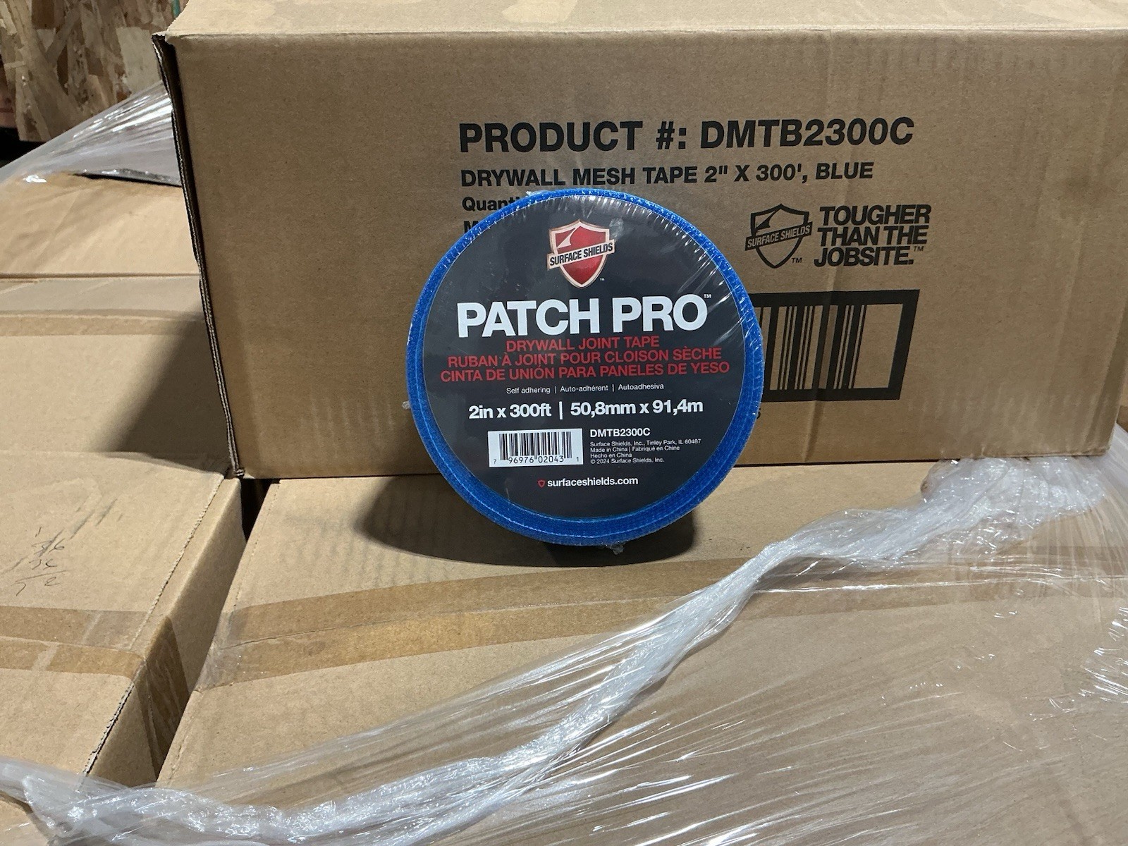 Patch Pro Drywall Mesh Tape 2” x 300’ – Blue – 24 Rolls Per Case – BRAND NEW