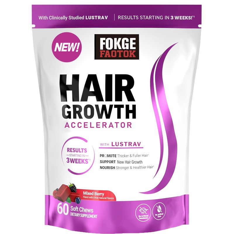 Force Factor Hair Growth Accelerator Soft Chews Hair Growth Vitamins For Women
