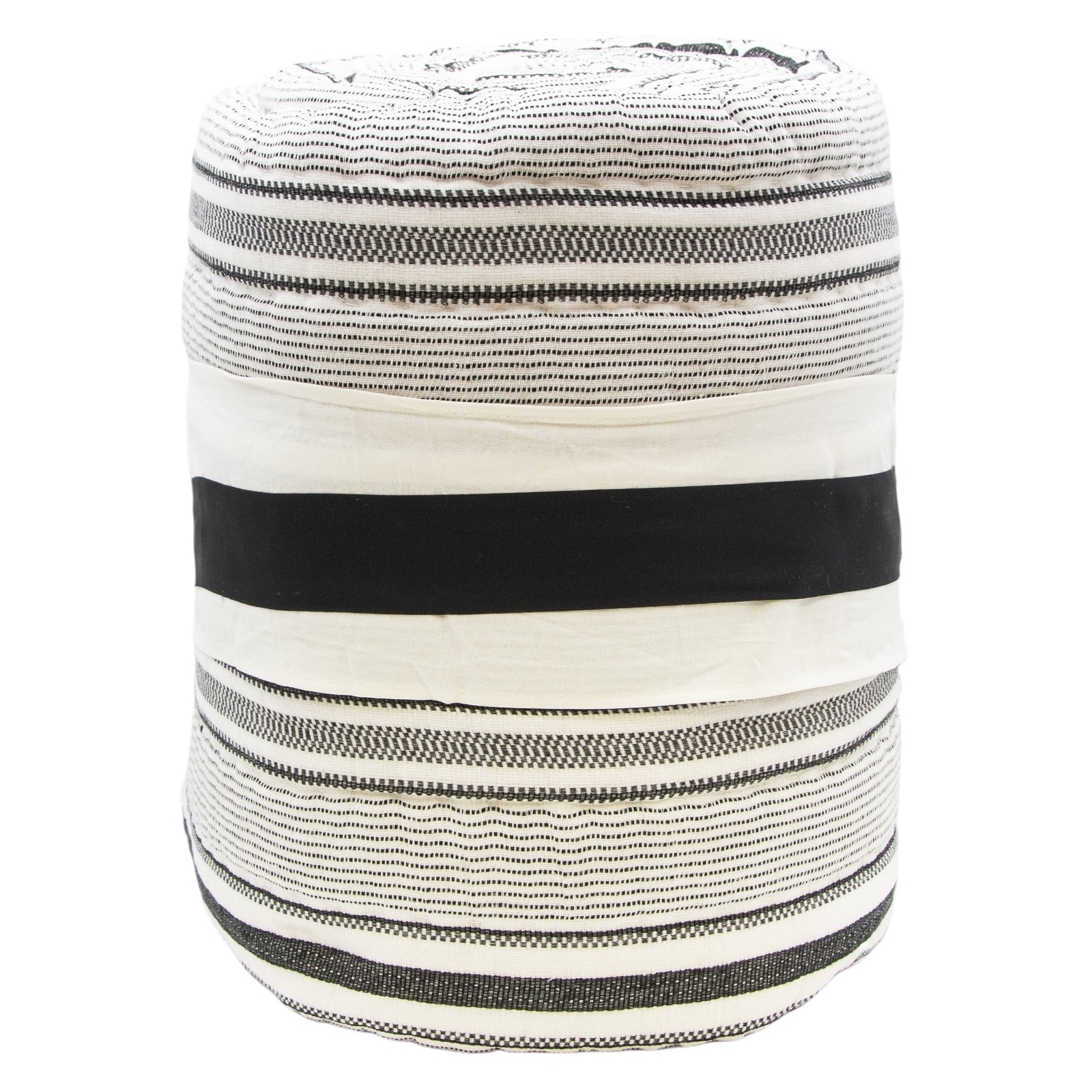 Hearth & Hand with Magnolia Textured Stripe Quilt Railroad Gray, Full/Queen