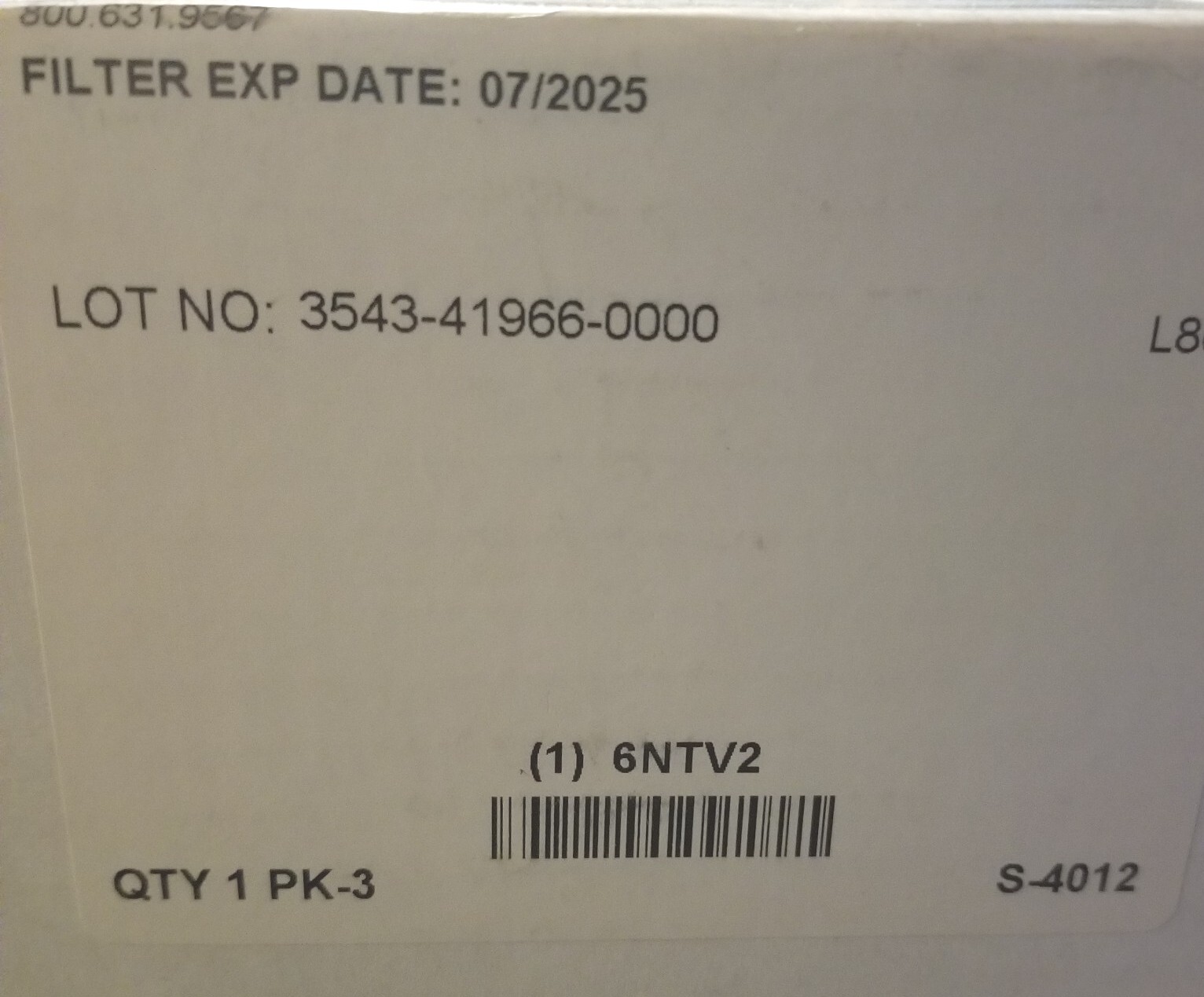 SEALED 3-PACK S-4012 XL PAPR Cartridge ORGANIC VAPOR HEPA ILC Dover Sentinel 3M