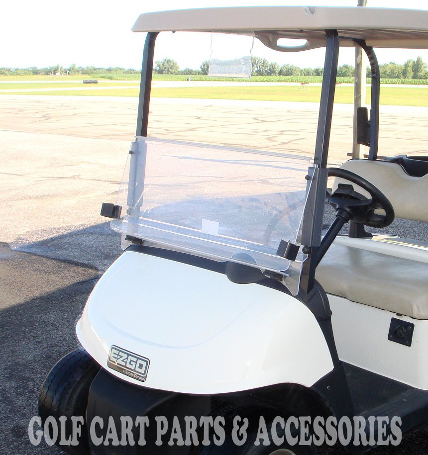 EZGO RXV Clear Windshield 2008-UP Folding Style *Returned Windshields*