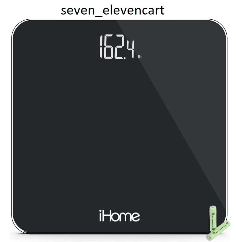 Digital Battery Powered Bathroom Scale 397 lbs FSA and HSA Eligible, Black