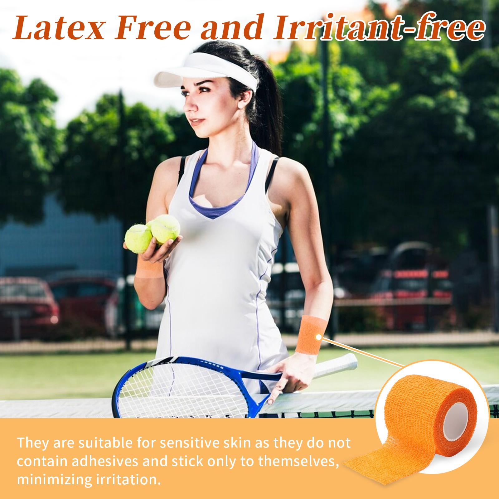 24 Count Self Adhesive Bandage Wrap 2" x 5 Yards (15 feet) Tape Multicolor