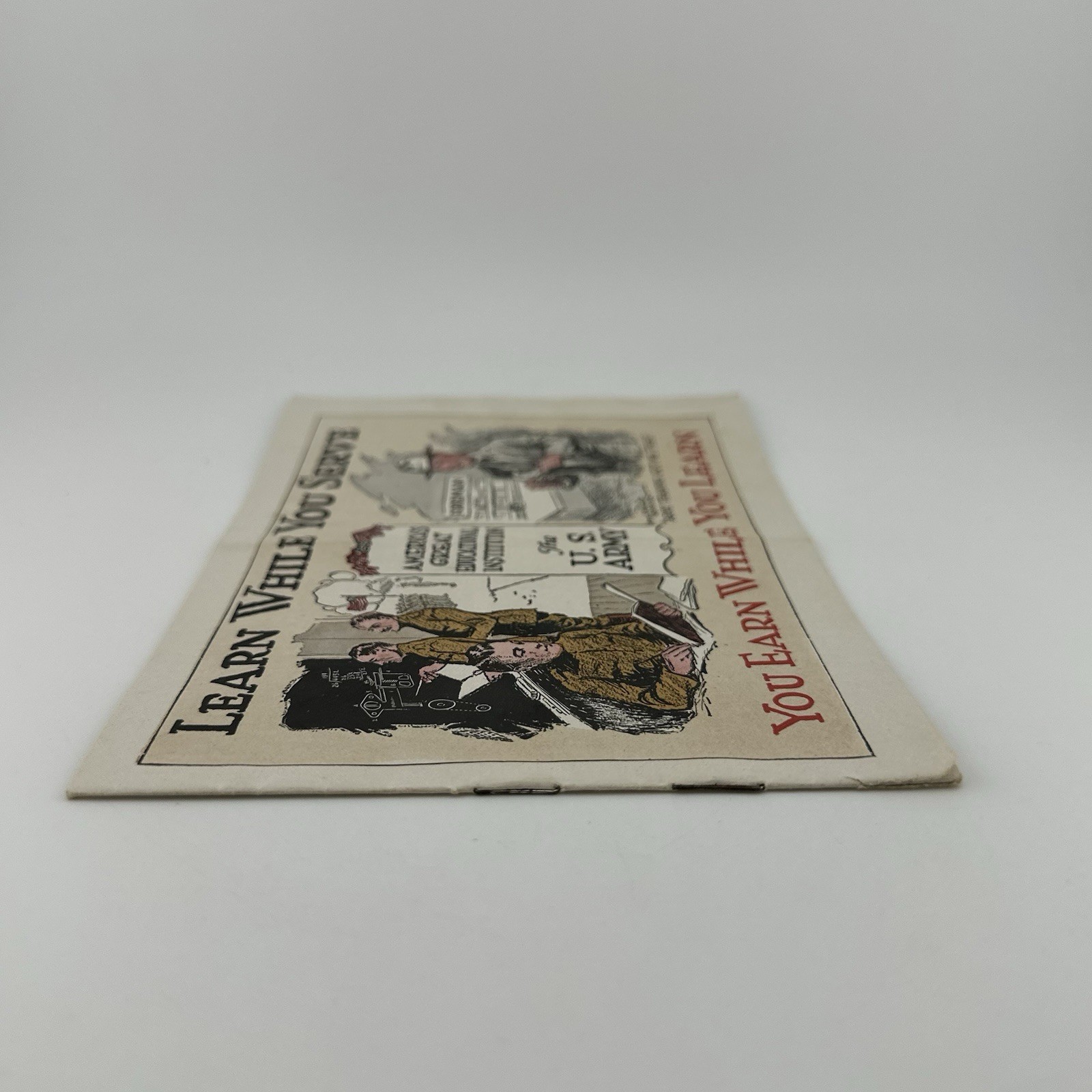 Vintage WWI US Army Propaganda Booklet Recruiting Brochure WW1 Learn Serve