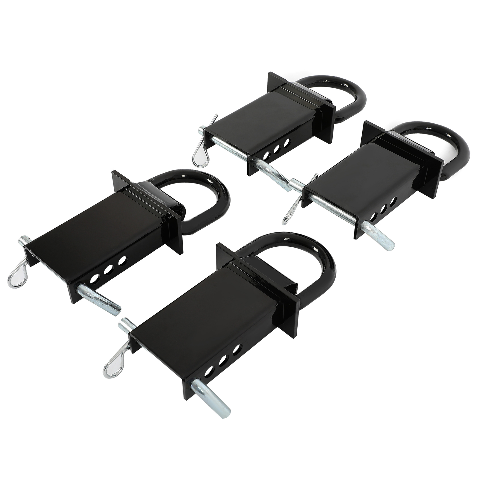 4X Standard 2"x4" Heavy Duty Trailer Adjustable Stake Pocket D Ring Zinc Coated