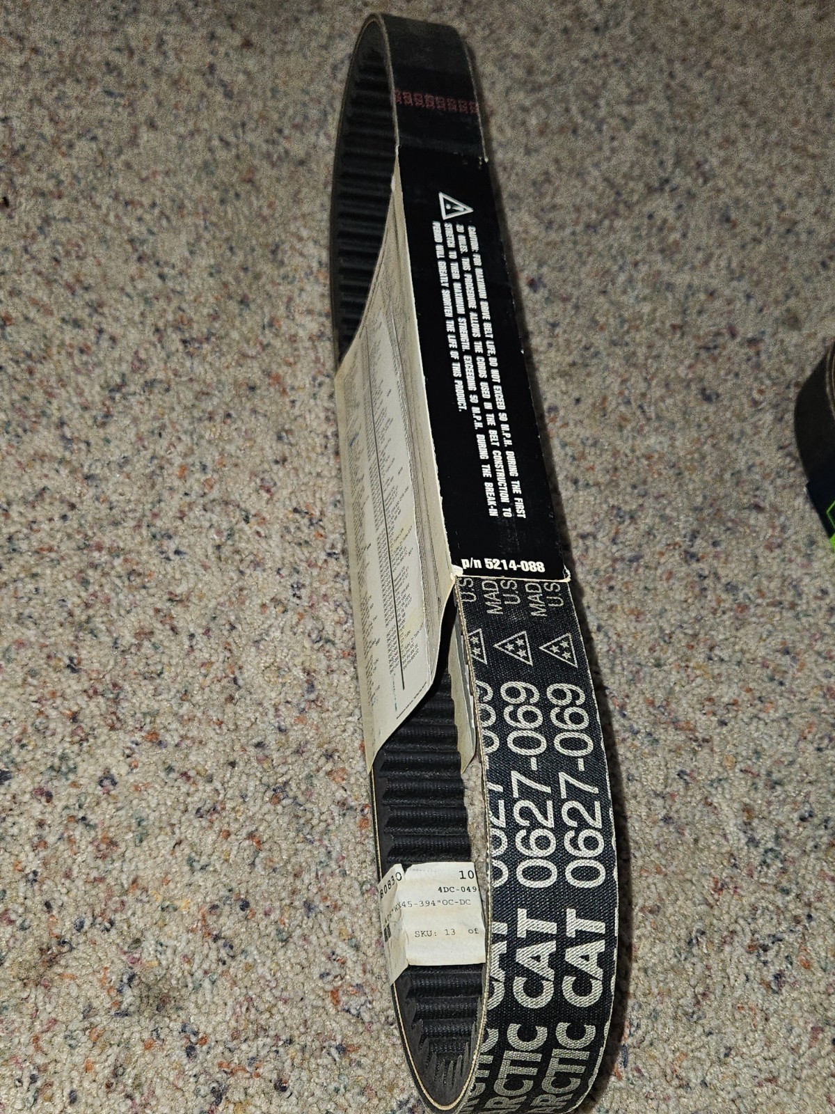 Arctic Cat DRIVE BELT * 0627-069 * 2010-2014 Z1/TZ1