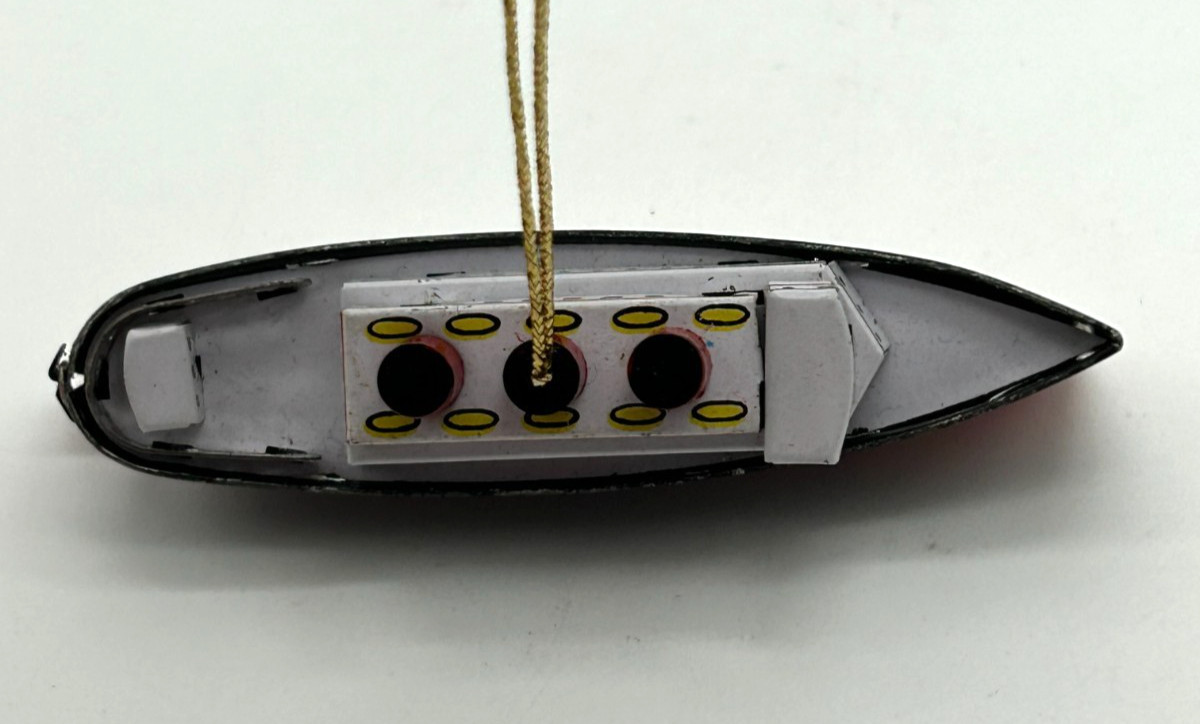 Vintage 1997 Tin Toy Schylling Christmas Ornament w/Box ~ Ocean Liner