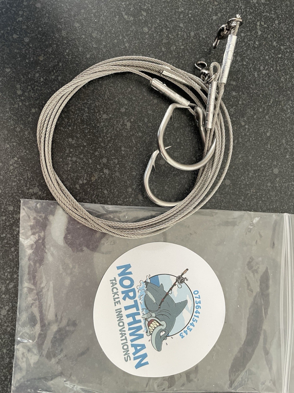 SHARK &TUNA BITE RIG TRACE, HEAVY WRECKING 1 METER TRACE 300lb /18/0 HOOK