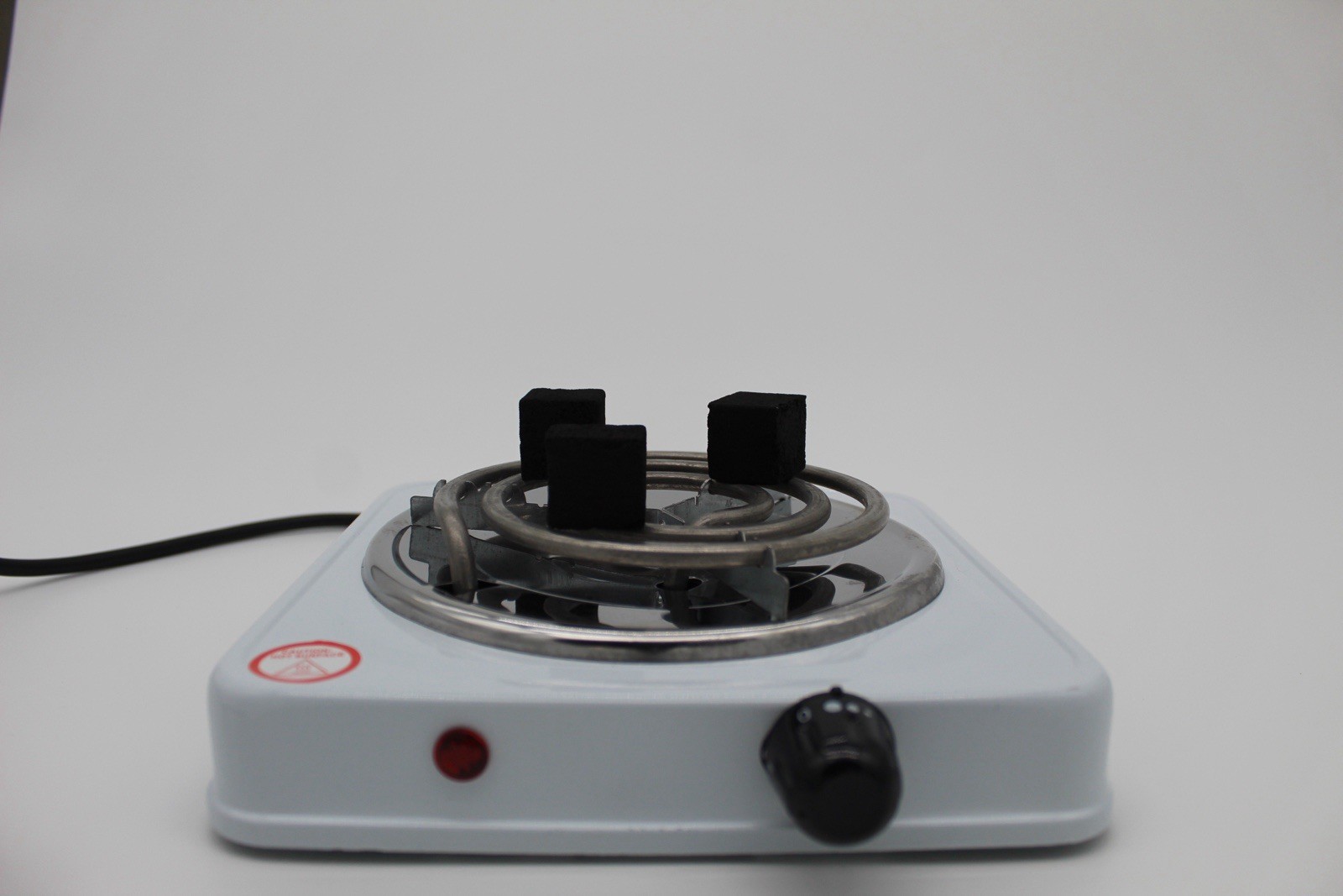 OTHAMN Electric Single Burner Stove Hot Plate 1000W Cast Iron Countertop White