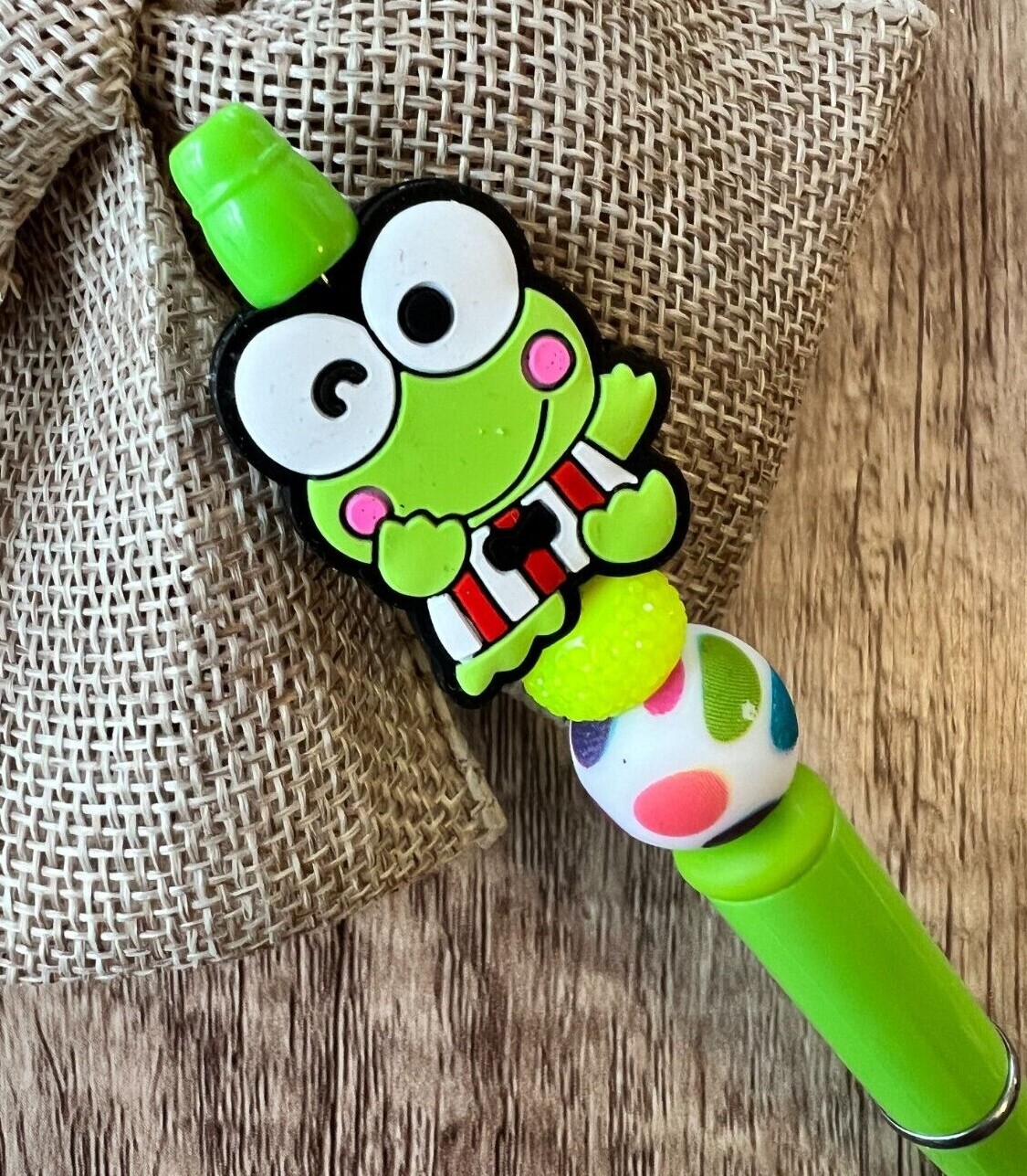 Custom beaded pen. Cute Sanrio characters! gifts, basket filler, journal, teen