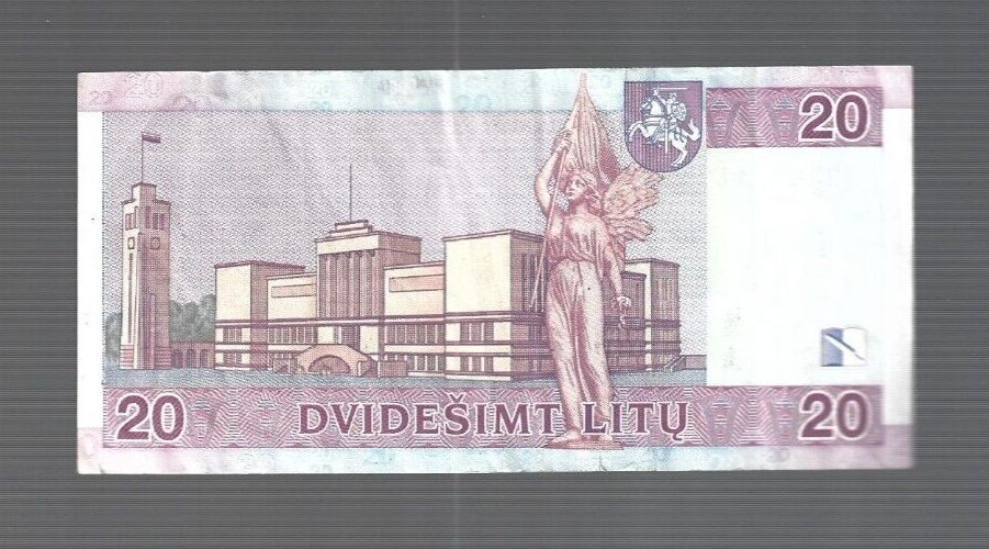 Lithuania 💥💥2007 ... 1x 20 Litu ... ONE note💥💥 lot #3934