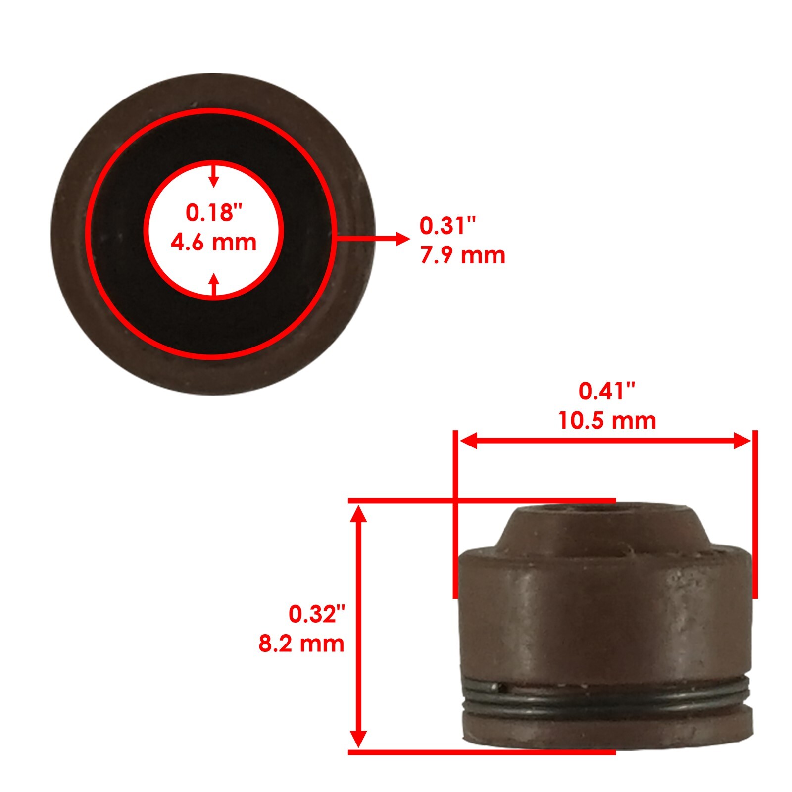 4xValve Stem Seal for Honda XR250R 1996-2004