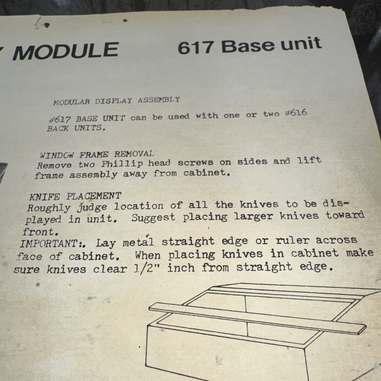 Boker Knife Display Cabinet With Instructions Original Parts & Locking Door
