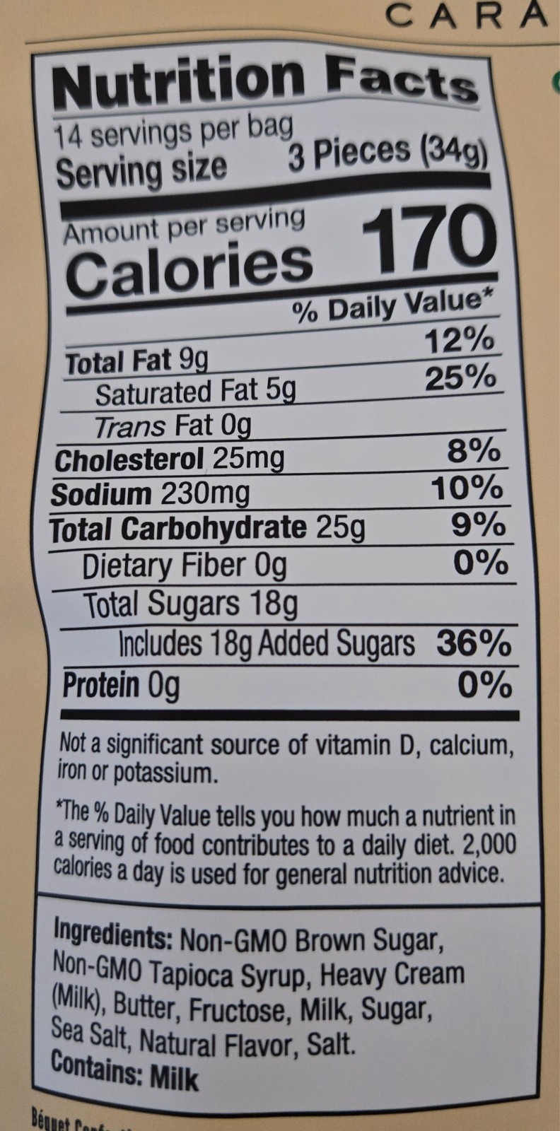 2 X Bequet Caramel Celtic Sea Salt Caramels 17.1 Ounce Bag exp 05/26