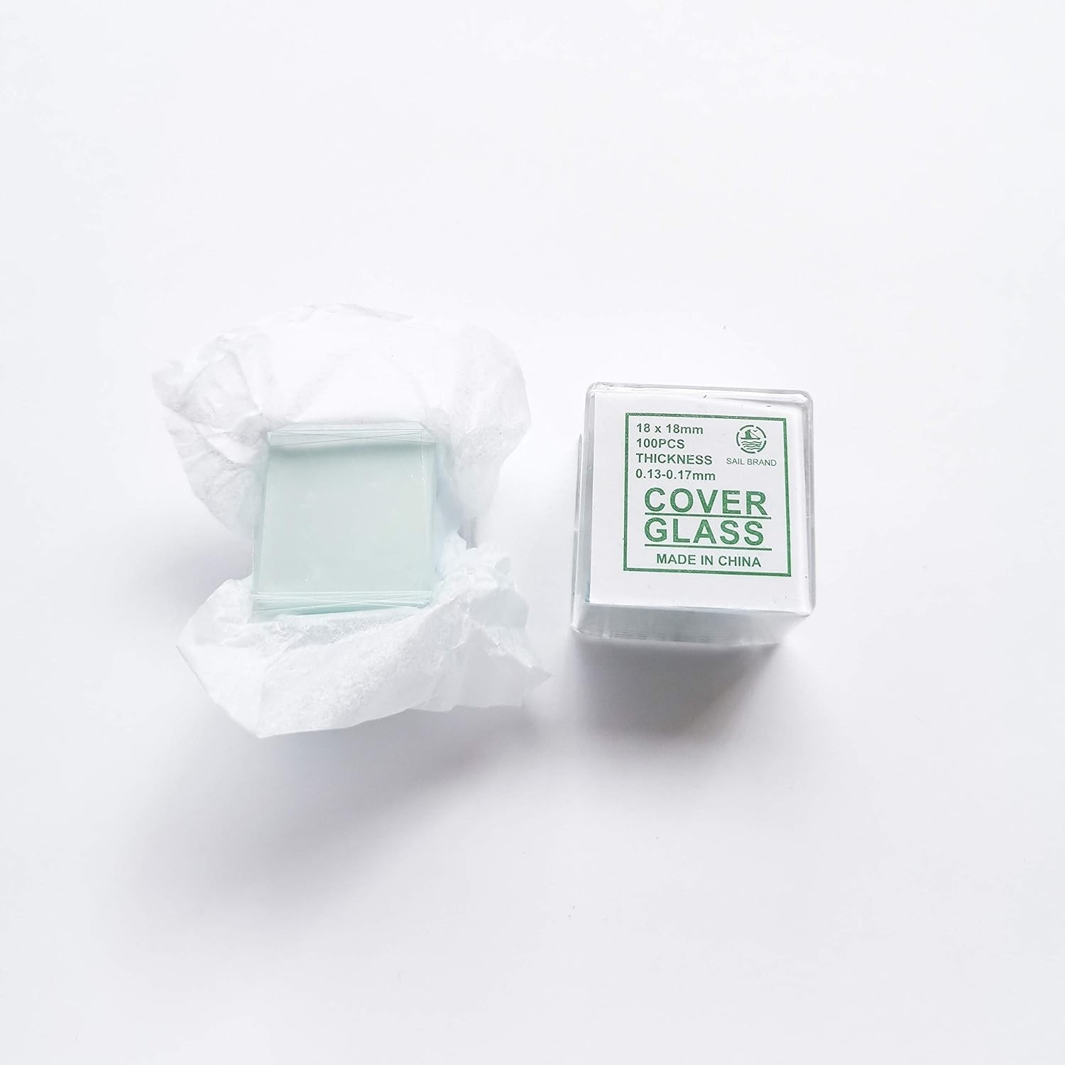 1000 Pieces of Glass Cover Slips for Microscope Slides 18x18mm Cover Glass Slips