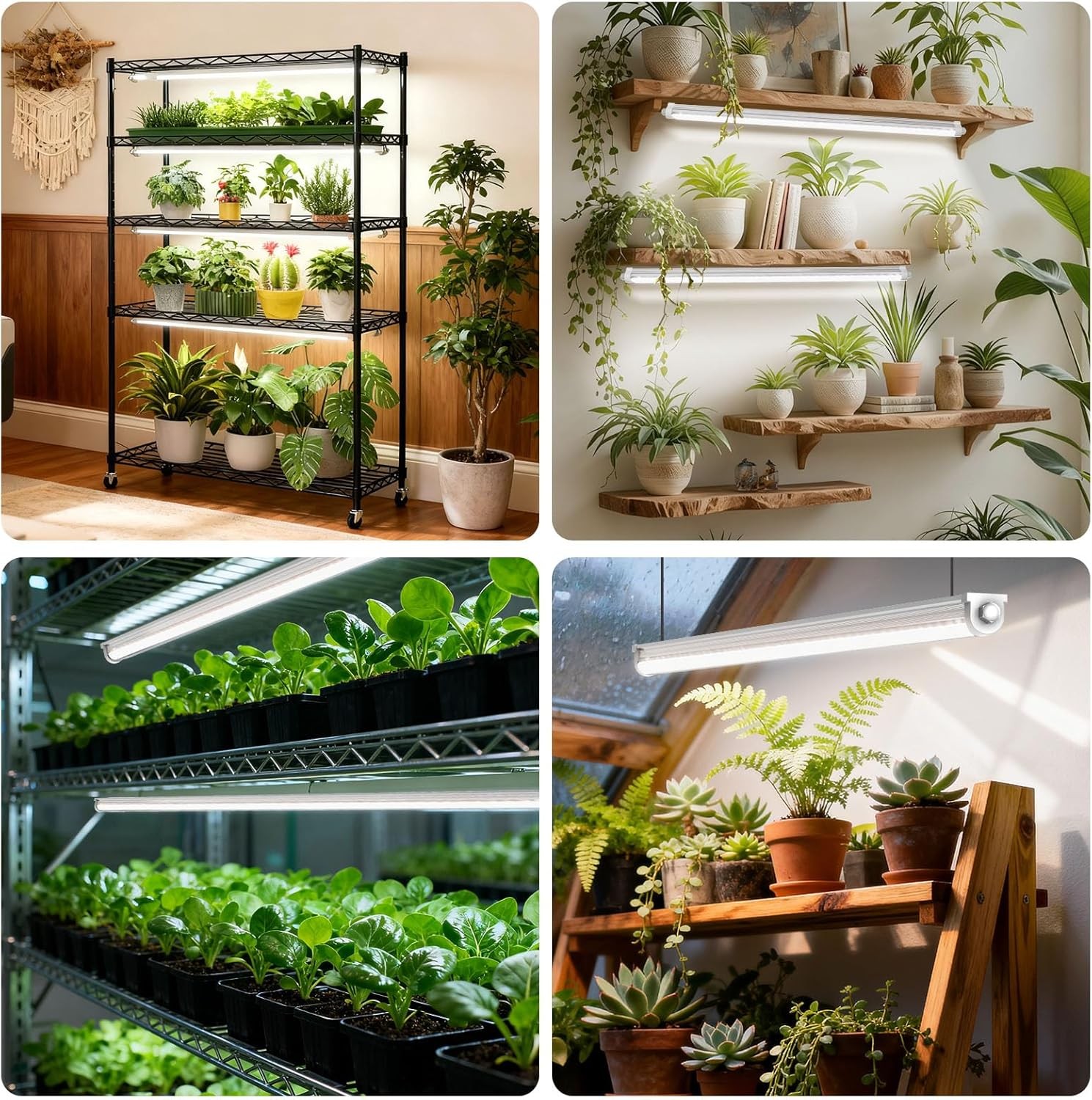 LED Grow Lights 2-20Pack T8 3-4FT 36、48W Indoor Linkable LED Plant Growing Lamps