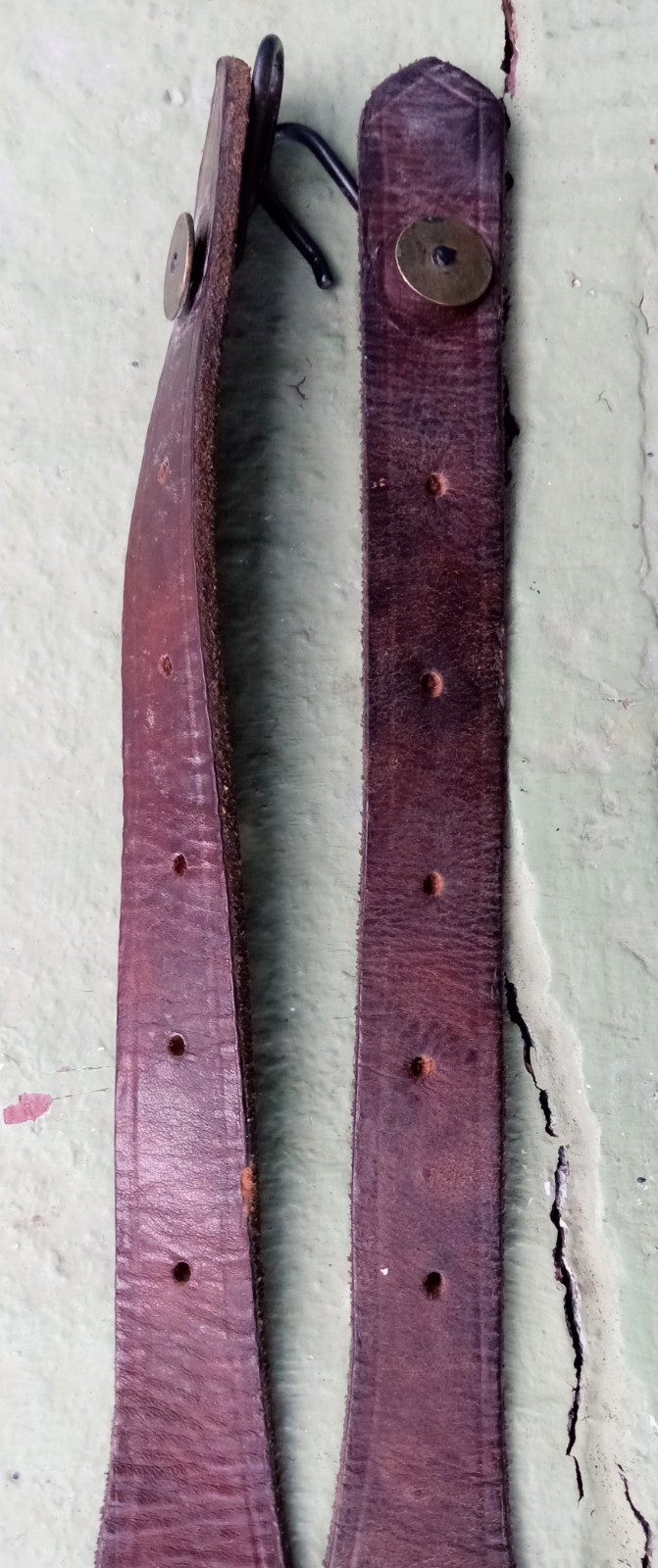 WW1 French Mle 1892-1914 Leather Y Straps Variant Modified Nicely Marked Good++