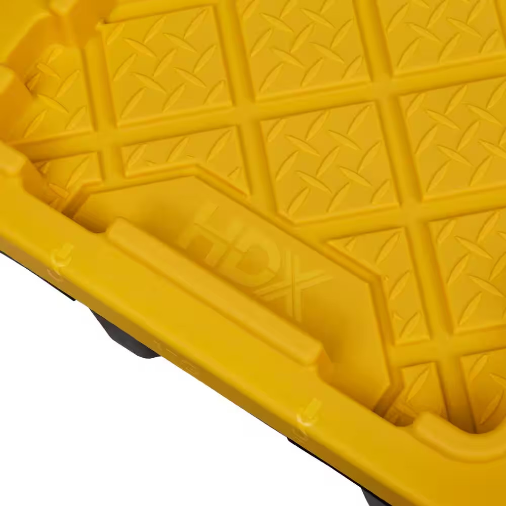 17 Gal. Tough Storage Tote in Black with Yellow Lid