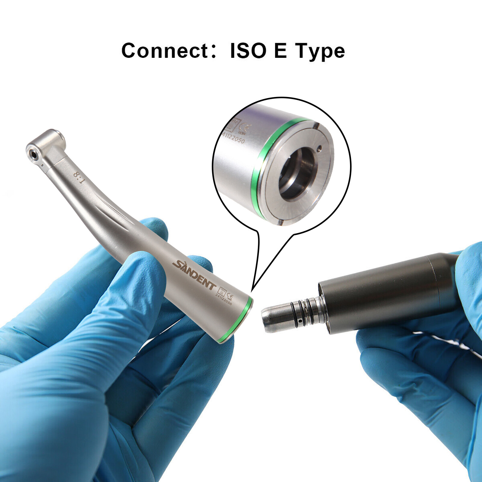 Dental Endo Handpiece 8:1 Contra Angle Endodontic Mini Head Fit Dentsply E Type