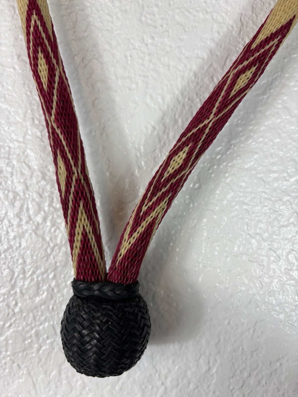 Hand Crafted Hitched Horsehair Bosal with Rawhide Core and Leather