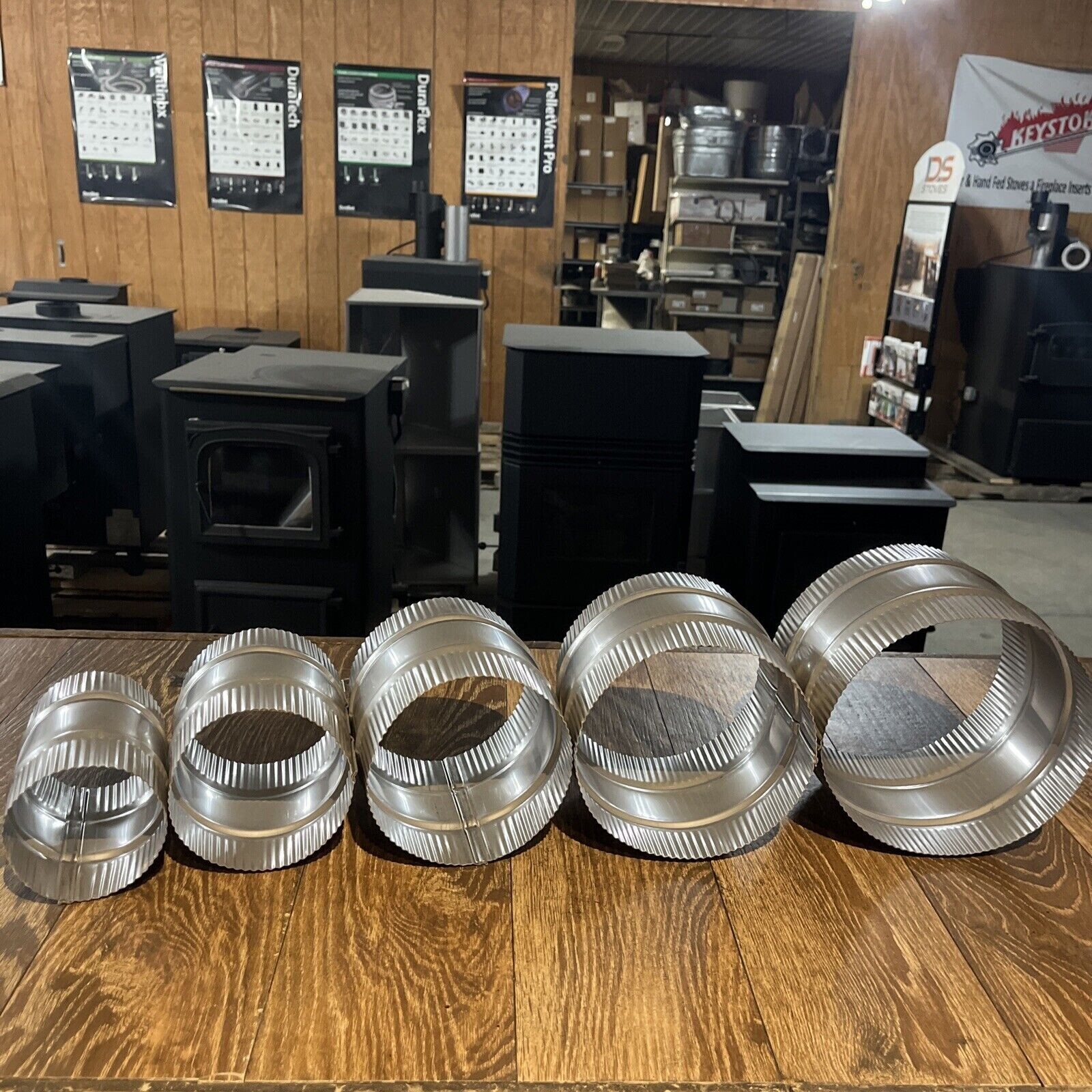 4" 5" 6" 7" 8" Stainless Steel Stove Pipe Male to Male Adapter/ Coupler