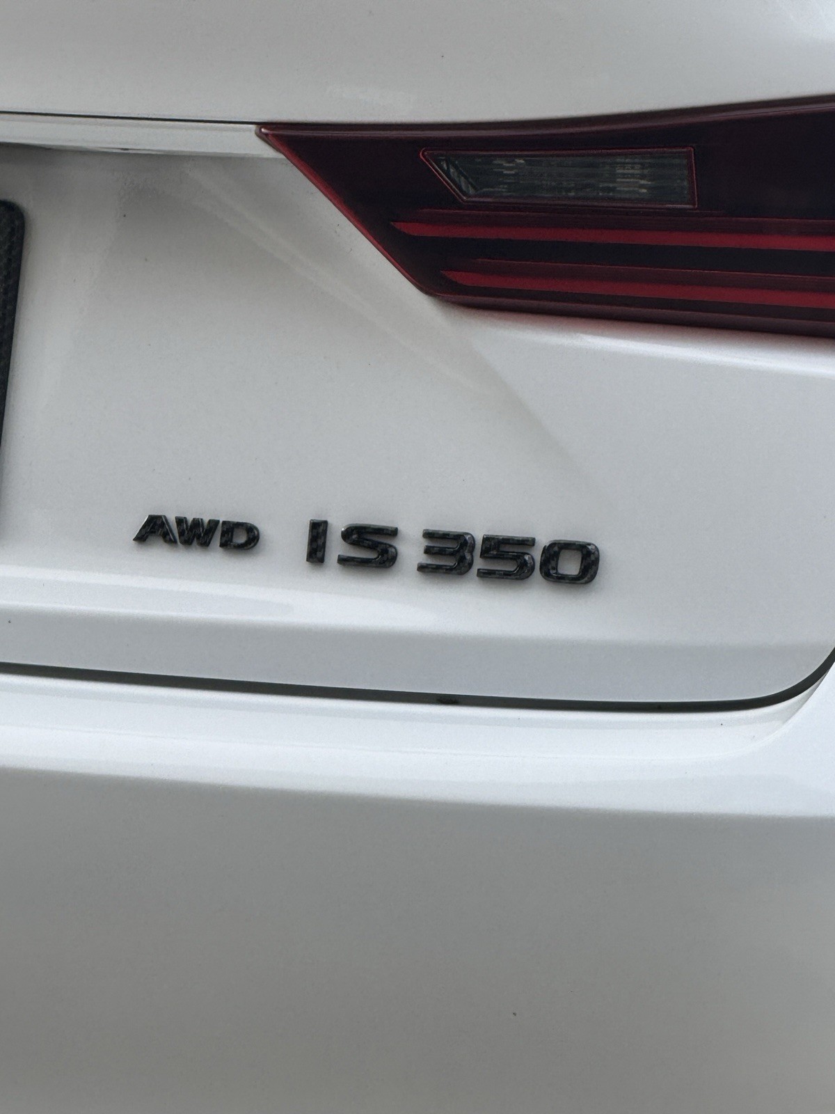 Gloss Black Emblem Badge Logo fits Lexus IS350 2014 2015 2016 2017 2018 2019