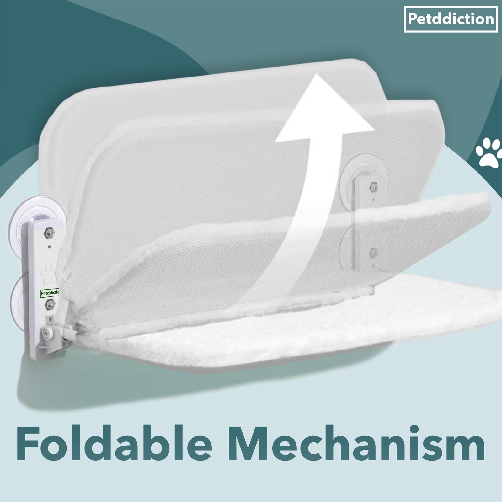 Cat Window Perch Hammock | Window Cat Bed Seat | Foldable Cordless Glass Ledg...