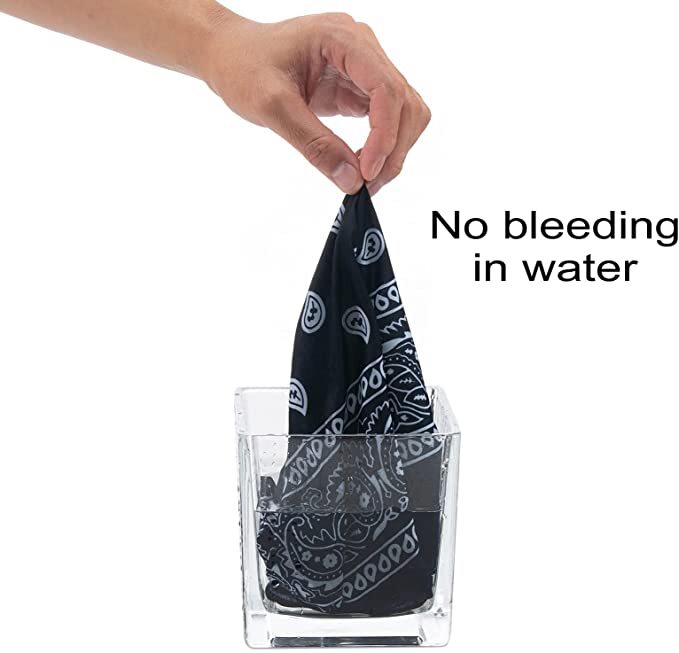 Bandana 100 Cotton Paisley Print Double-Sided Scarf Head Neck Face Mask 22"X22"