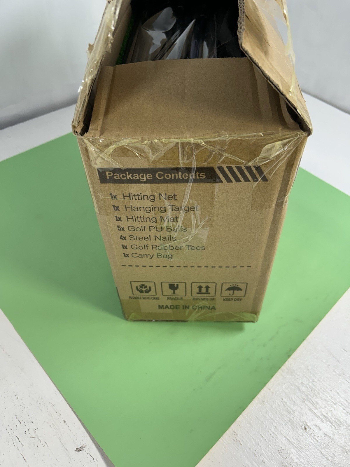 10x7ft Golf Practice Net with Hitting Mat and Balls