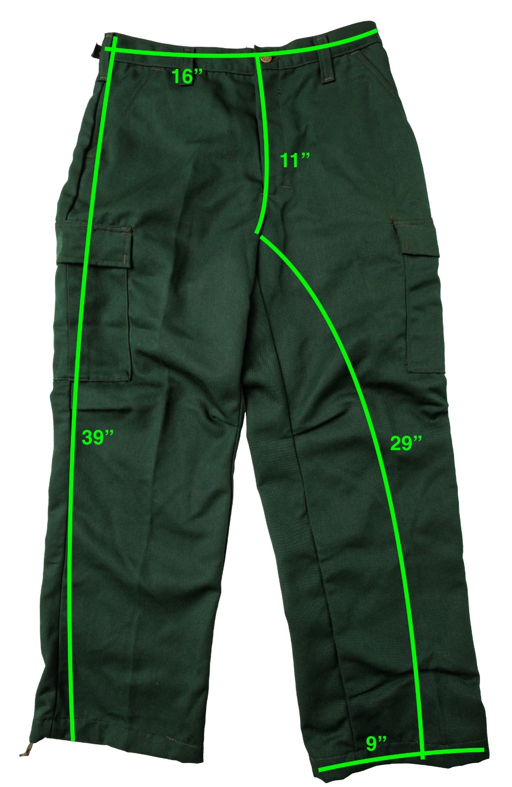 Forest Service Nomex Wildland Firefighting Pants 30 to 34x29 FR Aramid Green