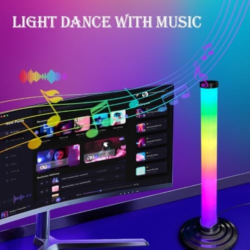 LED Ambient Lamp,Music Sync RGB Light,Color Changing TV Backlight with App & Rem
