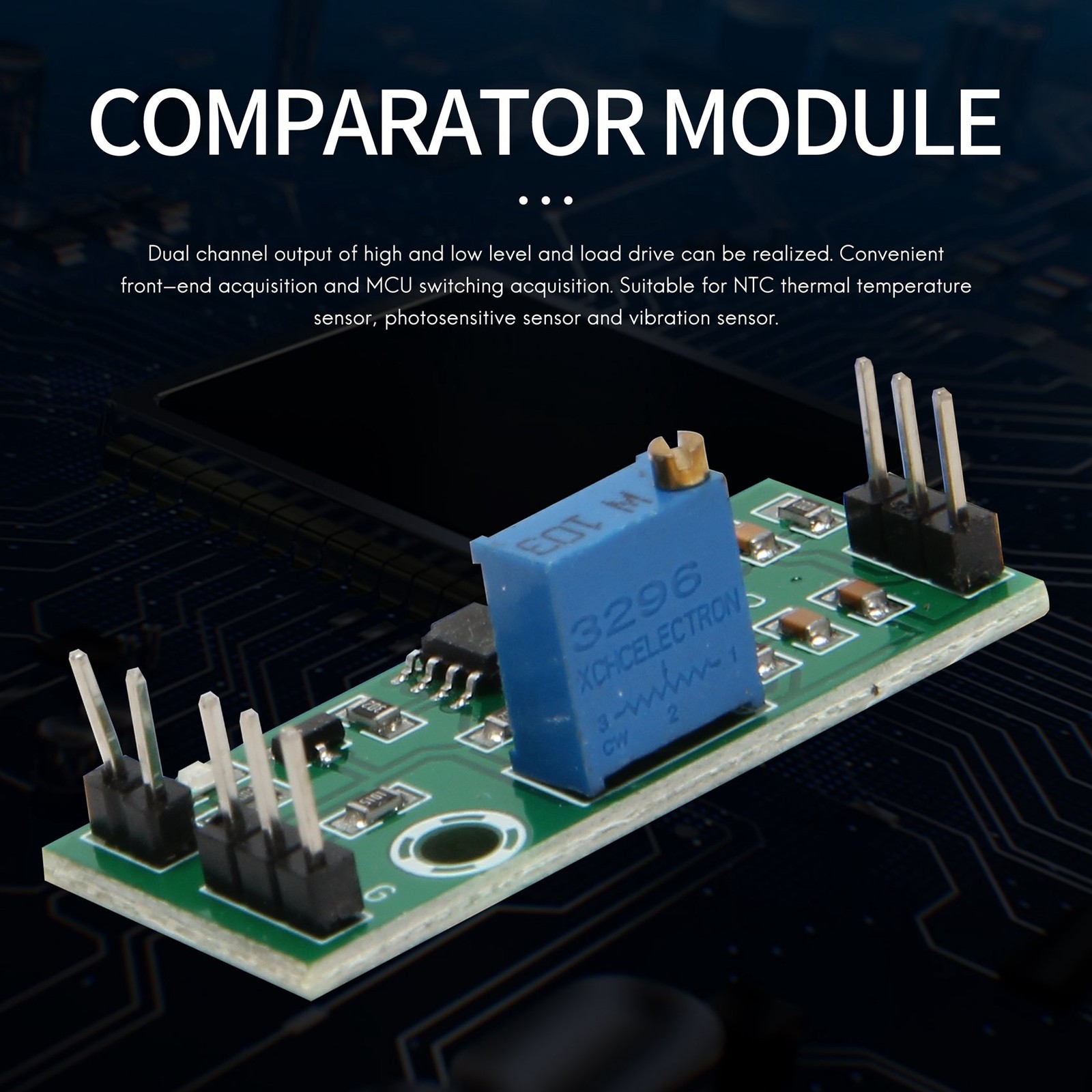 3Pcs LM393 3.5-24V Voltage Comparator Module with LED Indicator High Level1594