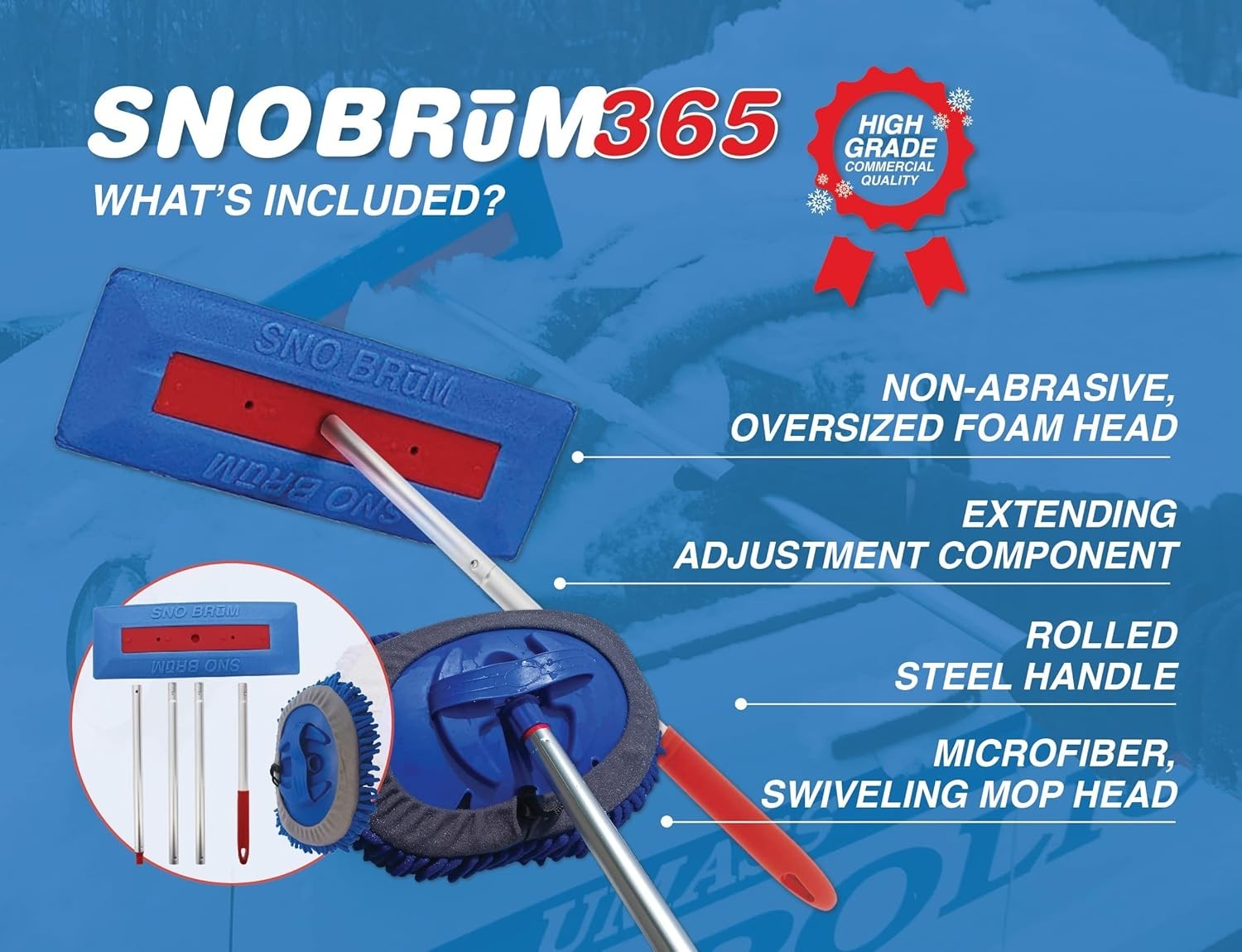 SnoBrum 365 Snow Remover for Cars and Trucks