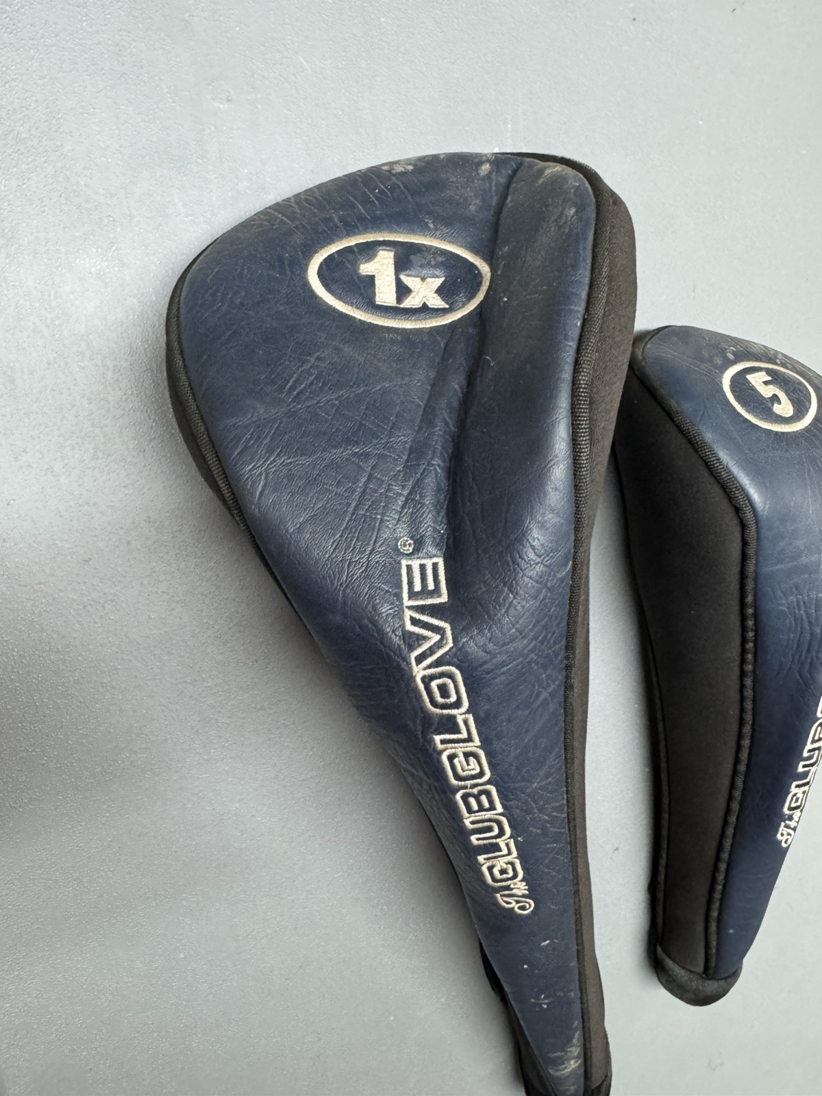 The Club Glove 1X Driver & 5 Wood Blue Golf Head Cover with Zipper