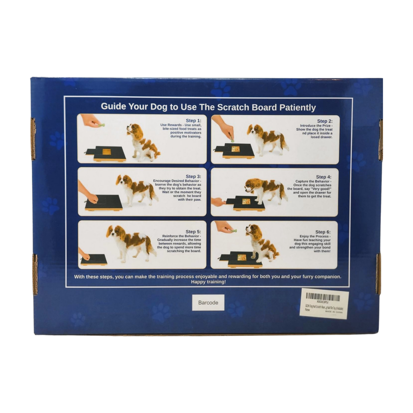 Dog Nail Scratch Board-Scratch Pad w/ Treat Box-Nail File New