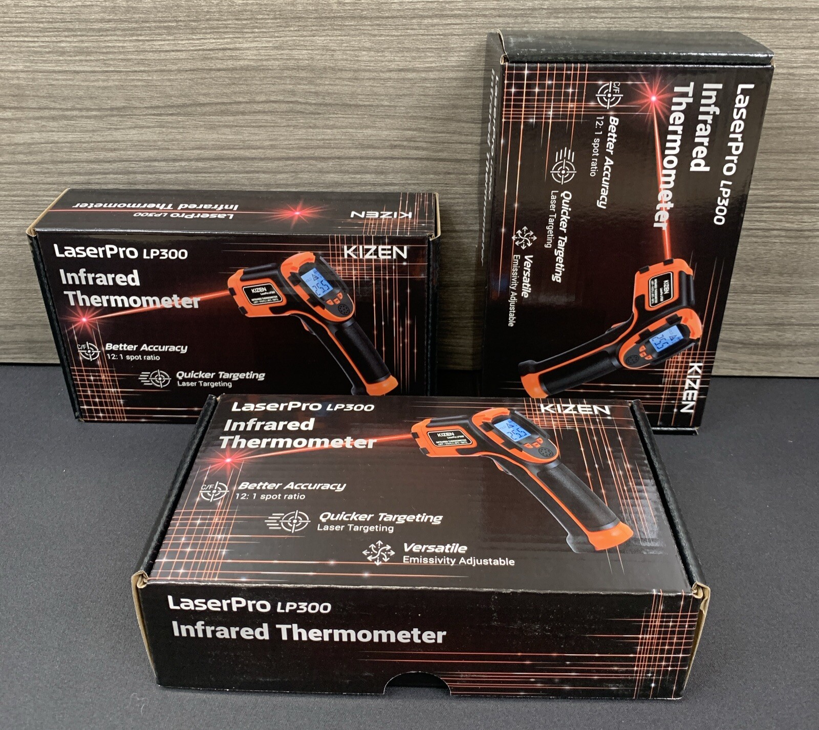 ( X3 ) Infrared Thermometer Gun (Laserpro LP300) - Handheld Heat Temperature Gun