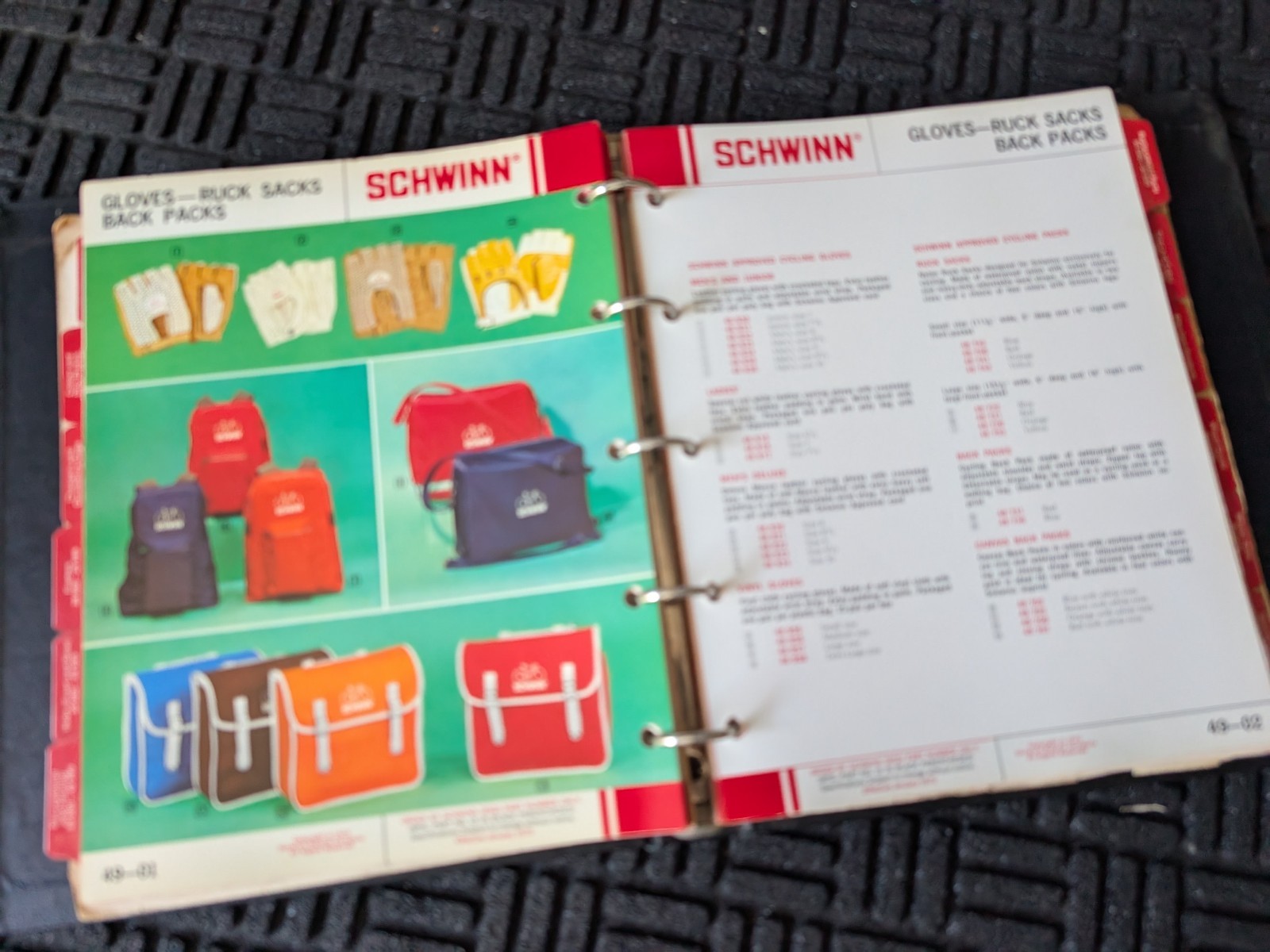 SCHWINN 1973 Bicycle Dealer Parts & Accessories Manual in Original Binder