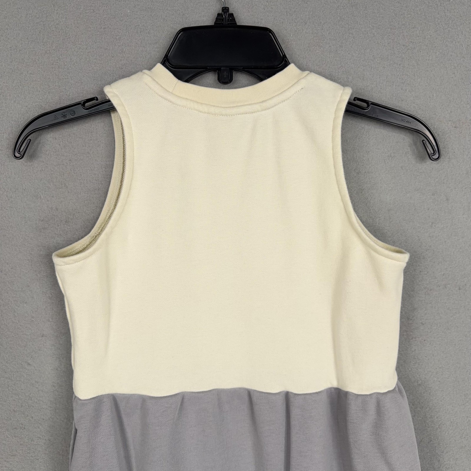 Nike Dress Girls Medium Cream Gray Black Colorblock Sleeveless Just Do It