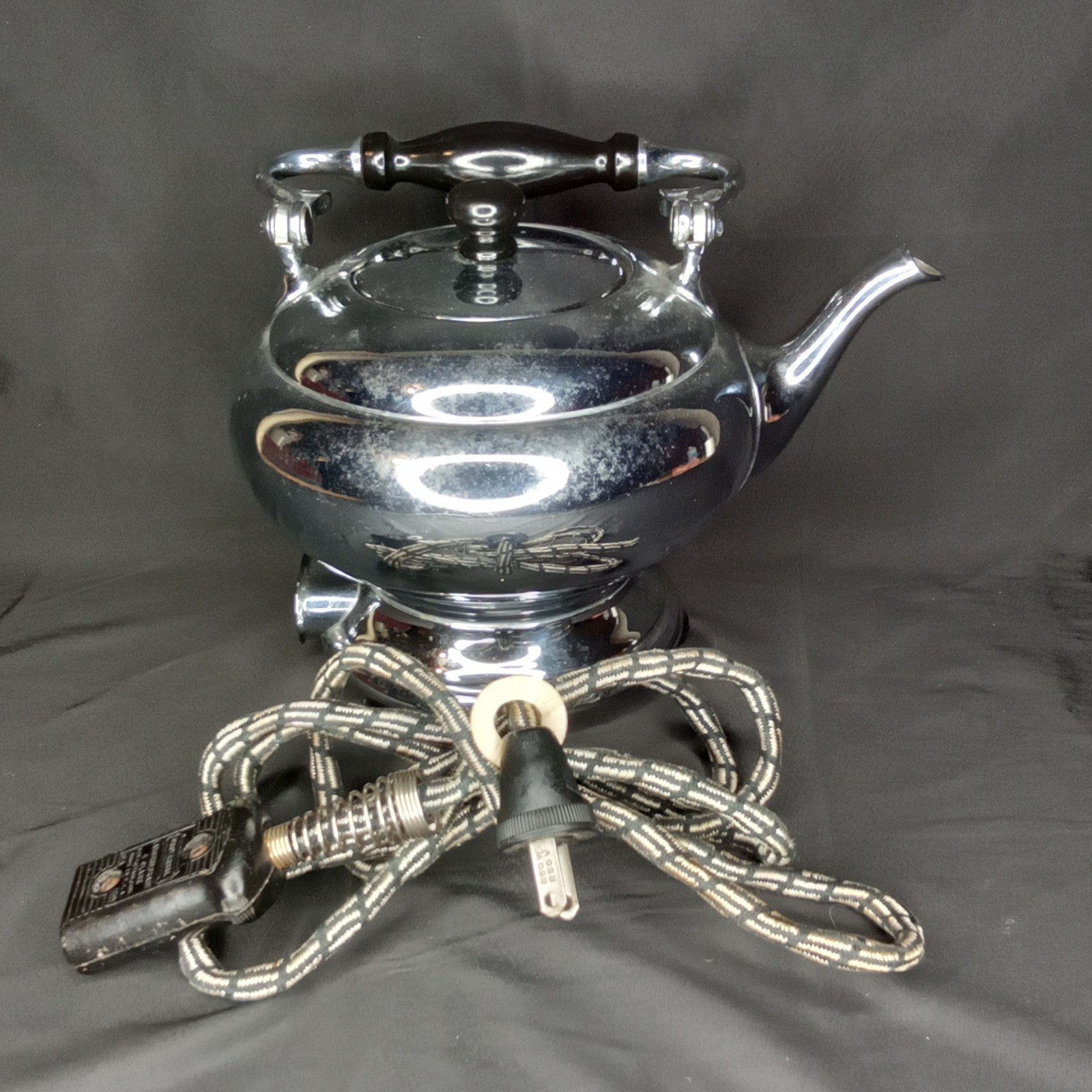 Antique Electric Percolator Silver Plated Kettle Landers Frary & Clark USA 1930s