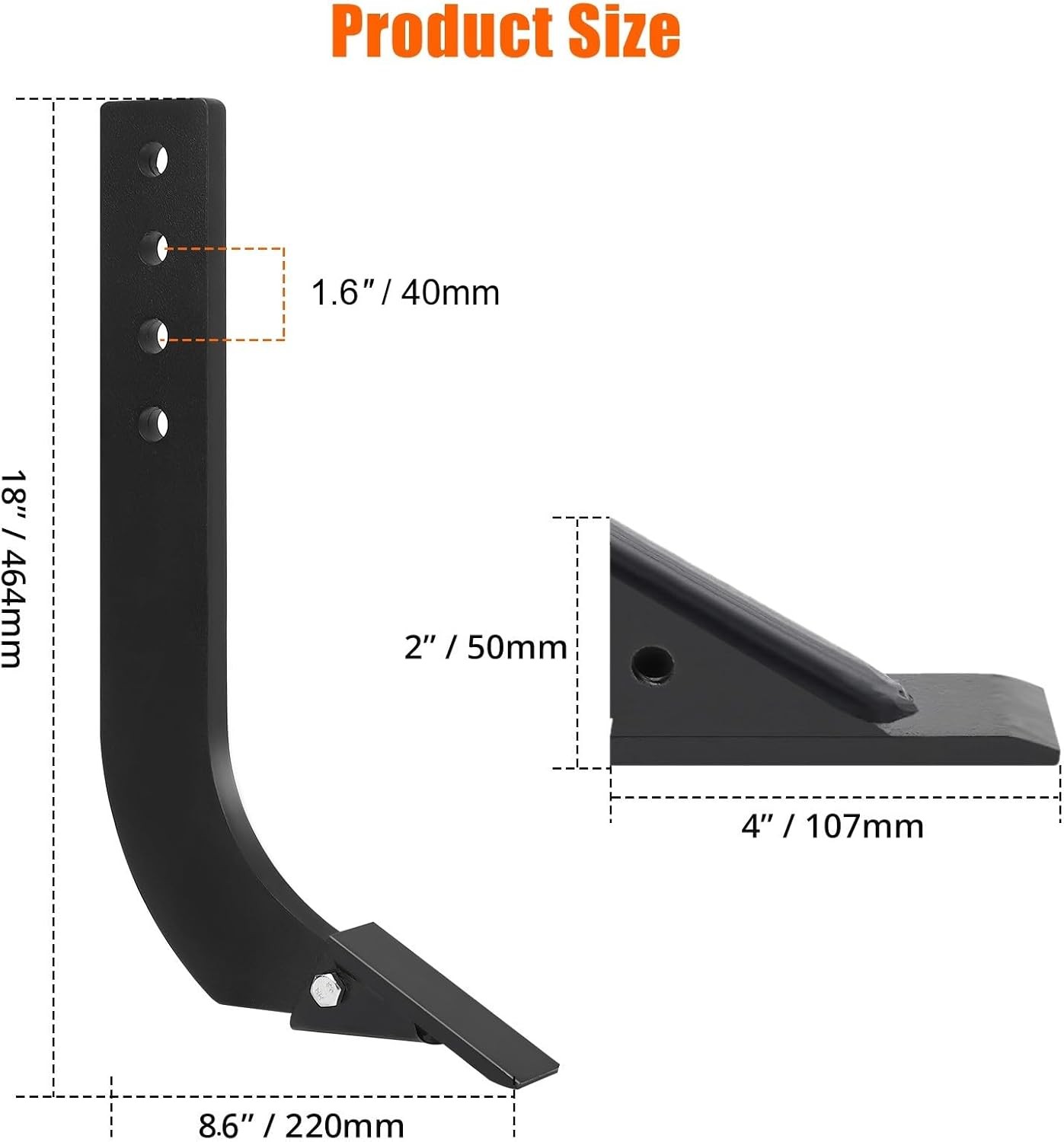 5 PCS Box Blade Shank for Tractor 18" Ripper Shanks Scarifier Tooth with 4 Holes
