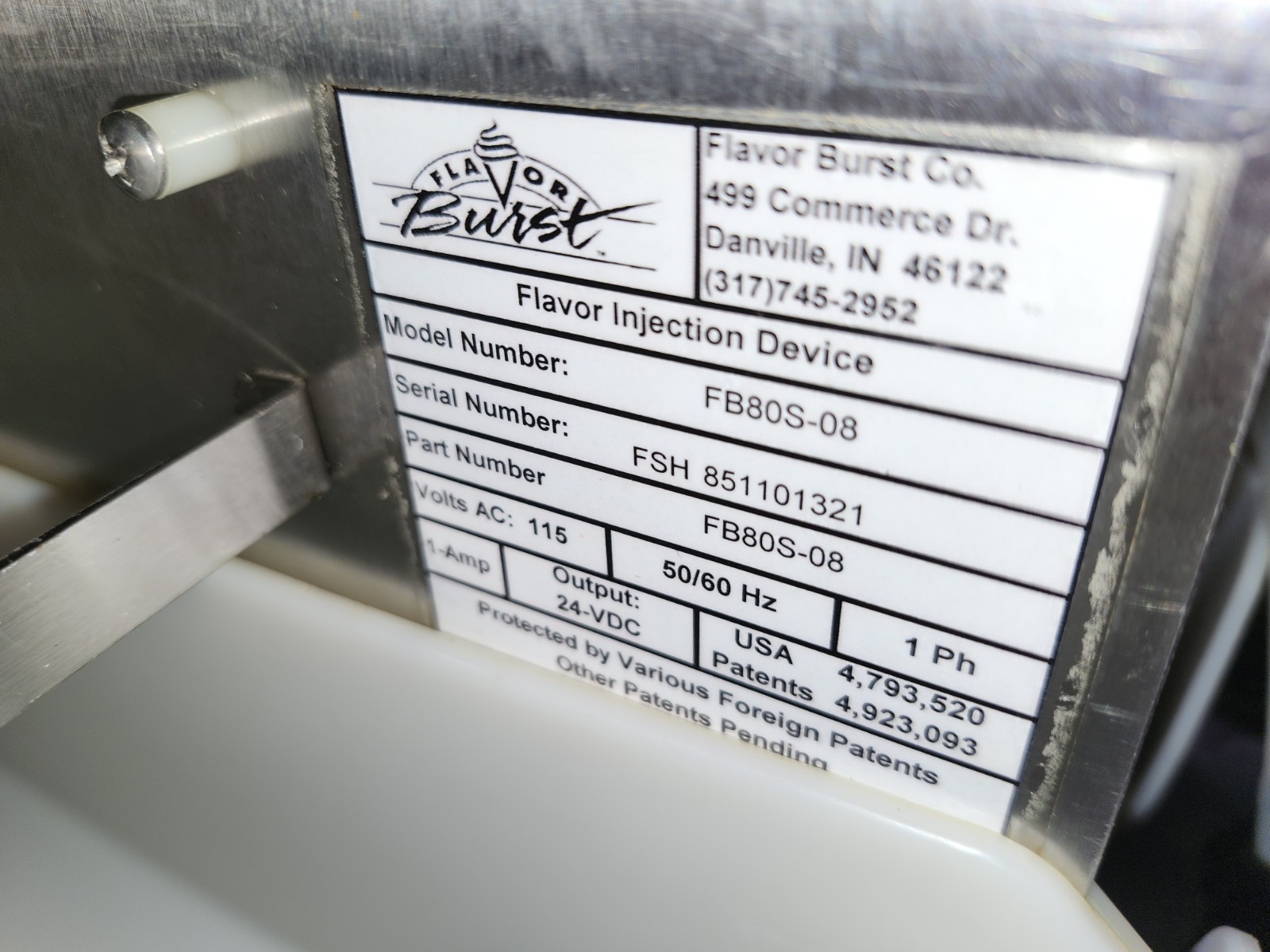 FLAVORBURST FB80S-08 Frozen Beverage Flavor Injector with Pumps and gauge