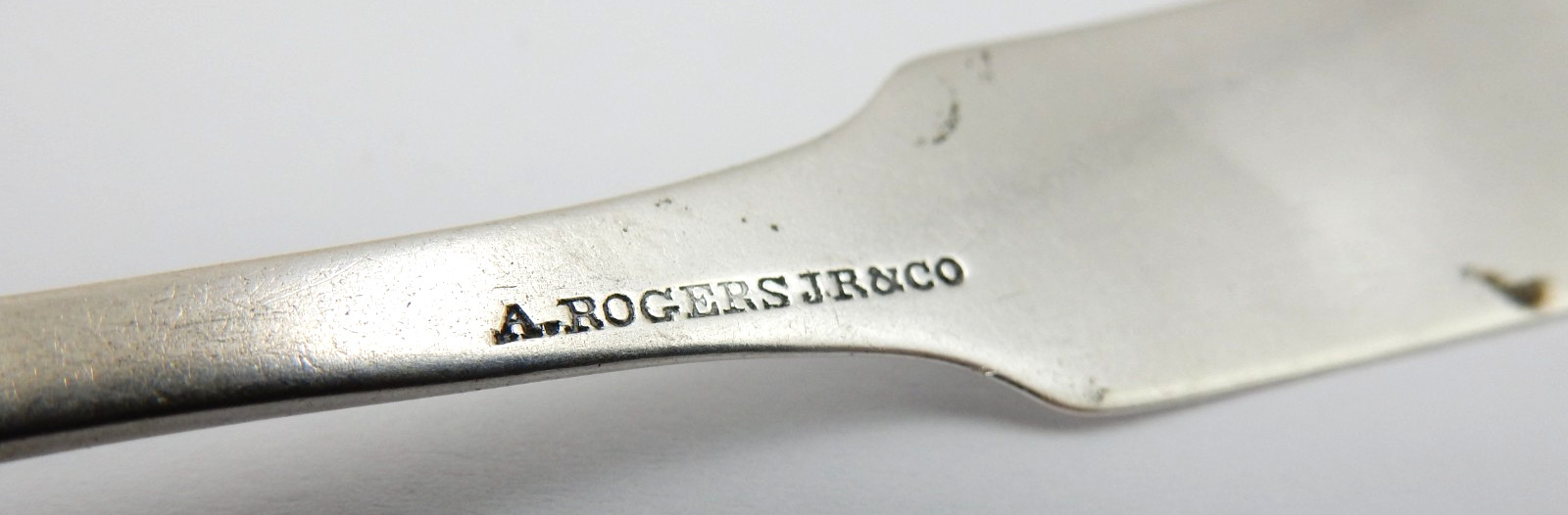 ANTIQUE SET OF THREE .900 COIN SILVER TEASPOONS W/MONO - 44.4 GRAMS TOTAL SCRAP