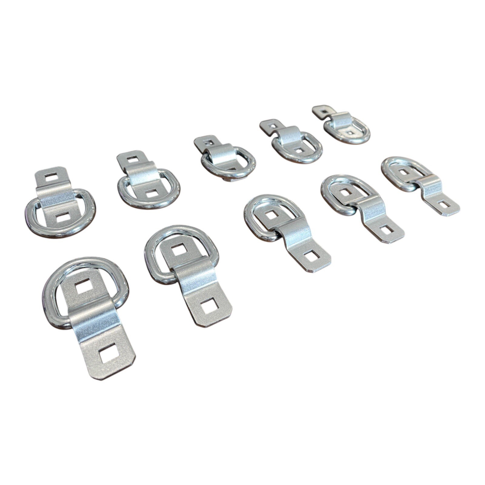 3/8" D Ring Tie-Down 10-Pack Heavy Duty Strap Anchor Truck Trailer USA Company